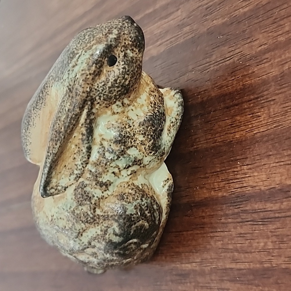 Otagiri OMC Vintage Pair Ceramic Bunny Rabbit Figurines Japan 1970s Brown 3” - Picture 2 of 13